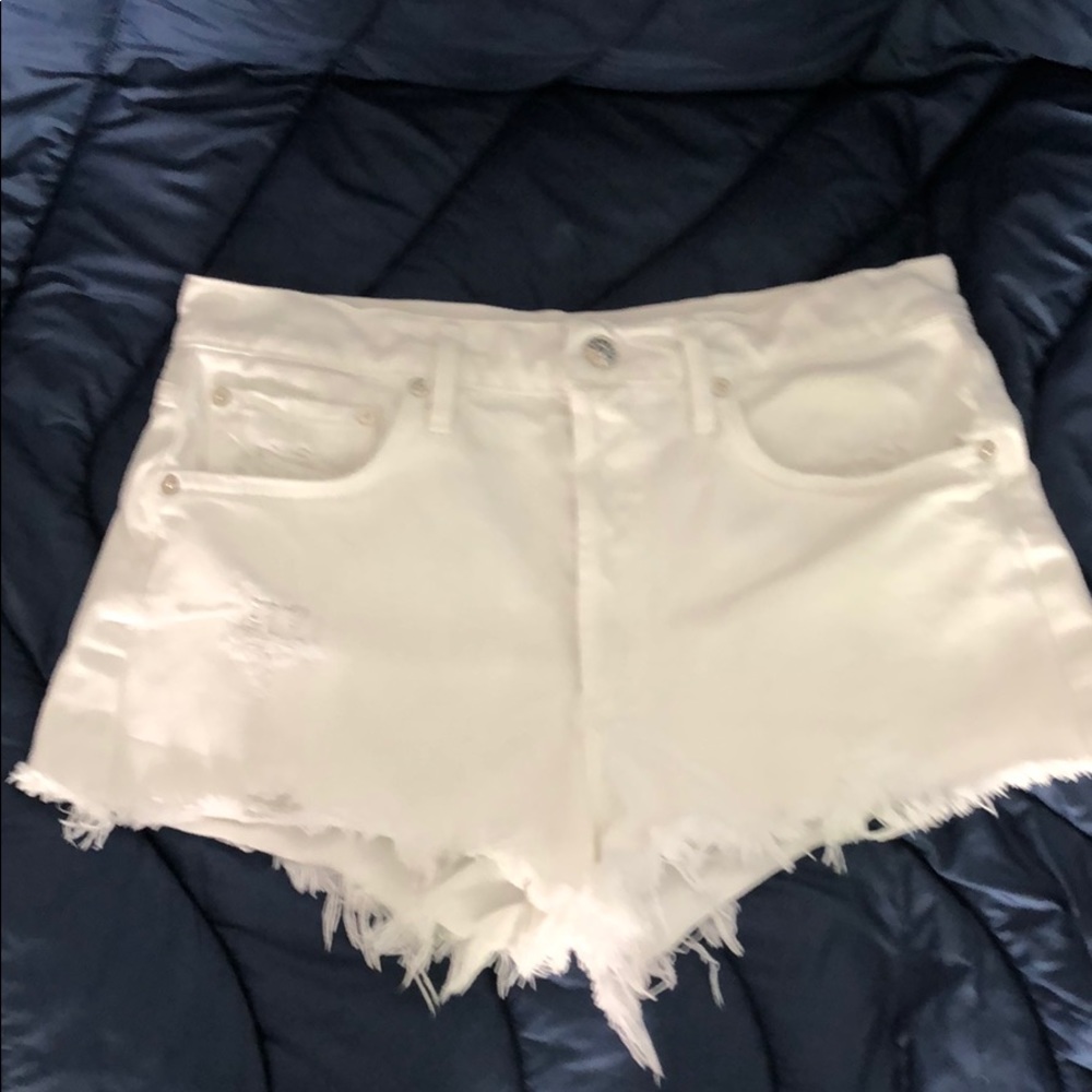 AGOLDE Parker Cut Off Shorts - White- size 29